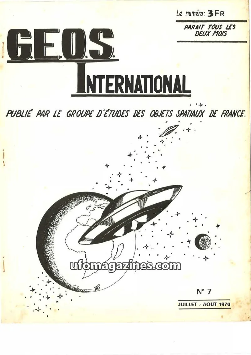 Cover of GROUPE D'ÉTUDES DES OBJETS SPATIAUX DE FRANCE (G.E.O.S.) issue 7: GEOS INTERNATIONAL