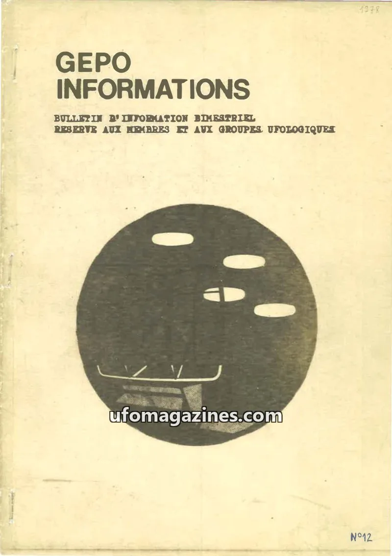 Cover of GEPO issue 12: GEPO INFORMATIONS