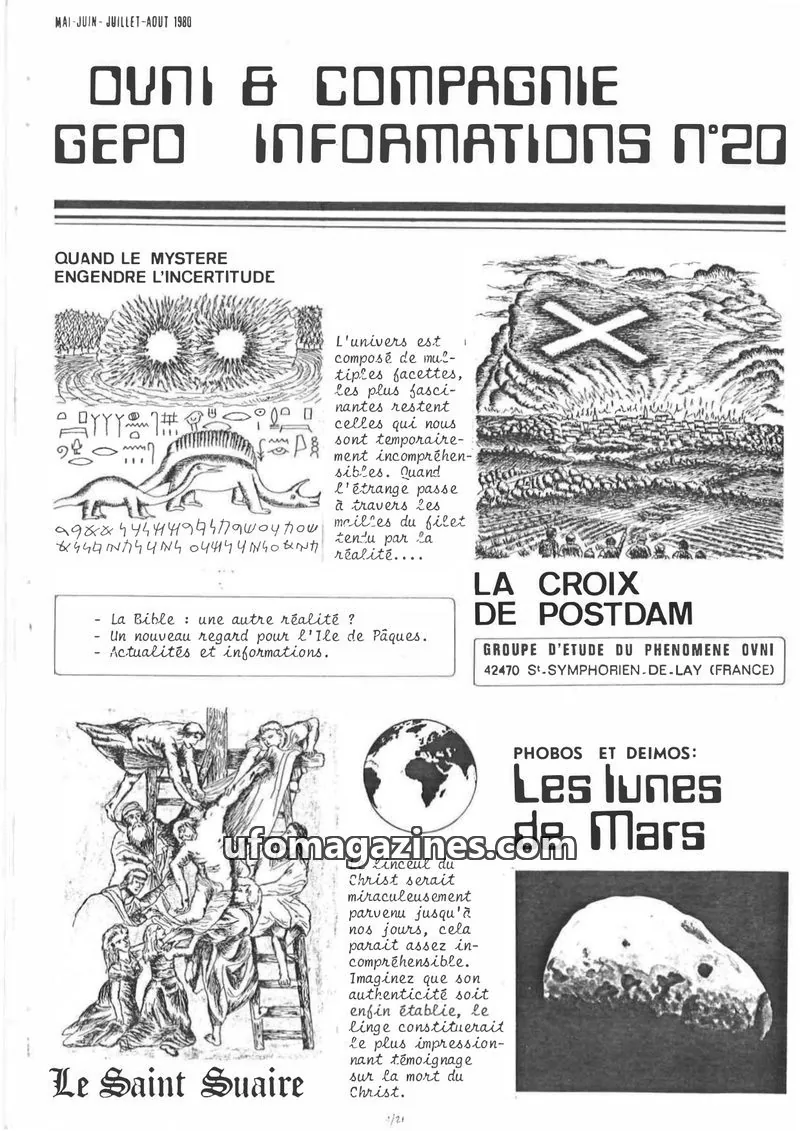 Cover of GEPO (groupe d'etude du phénomène OVNI) issue 20: GEPO INFORMATIONS