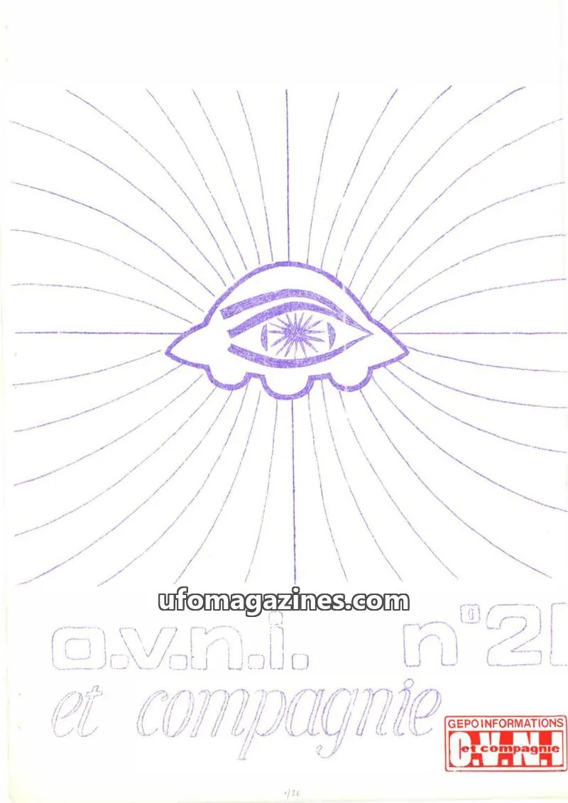 Cover of GEPO issue n°21: o.v.n.i. et compagnie