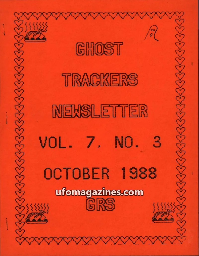 Cover of GRS issue 3: GHOST TRACKERS NEWSLETTER