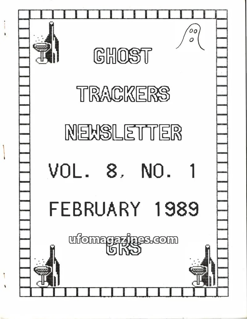Cover of GRS issue 1: GHOST TRACKERS NEWSLETTER