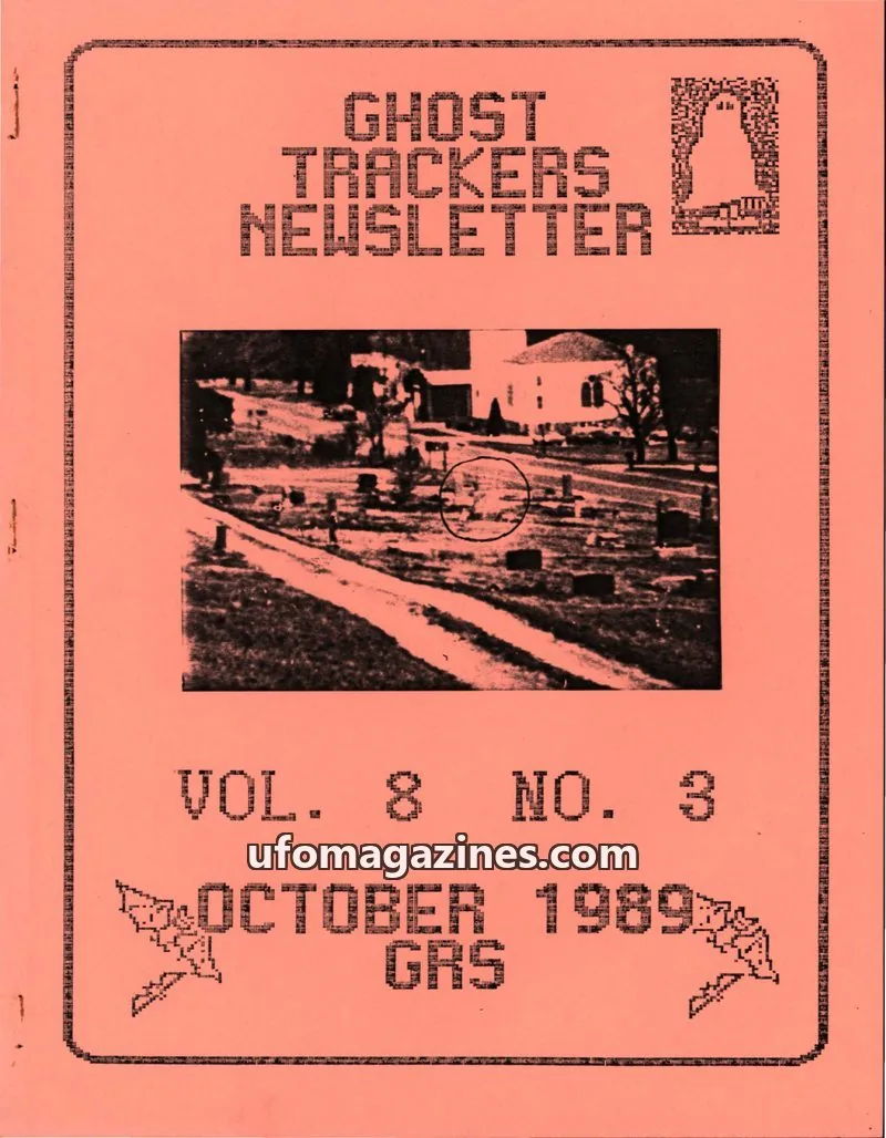 Cover of GRS issue 3: GHOST TRACKERS NEWSLETTER