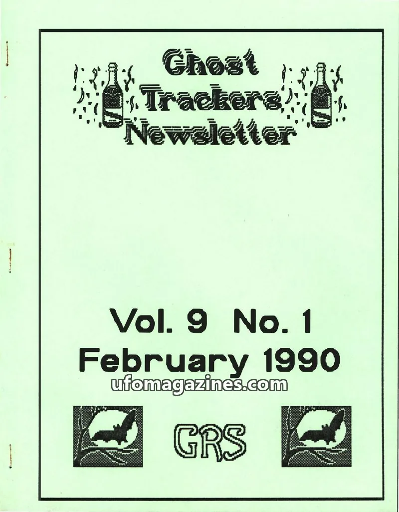 Cover of Ghost Research Society issue Vol. 9 No. 1: Ghost Trackers Newsletter
