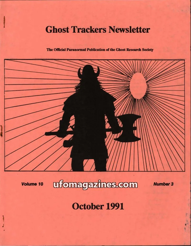 Cover of Ghost Research Society issue 3: Ghost Trackers Newsletter