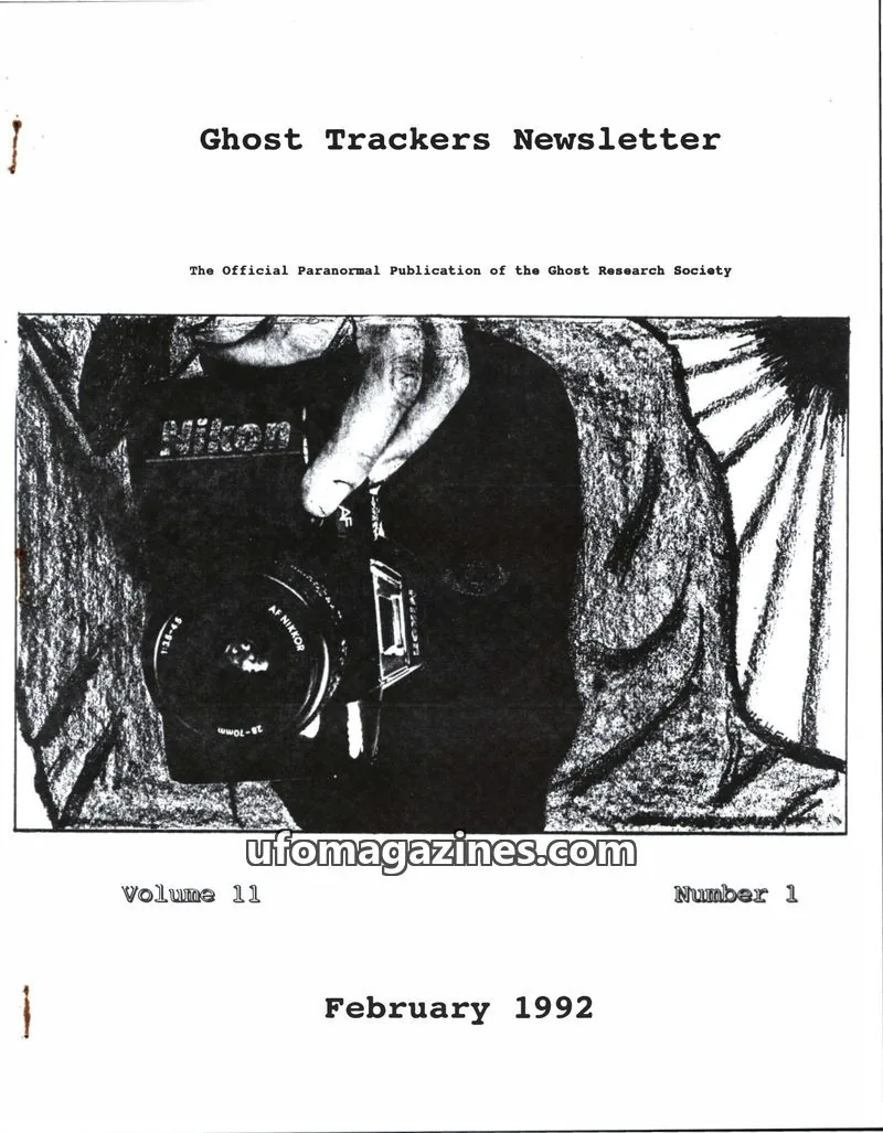 Cover of Ghost Research Society issue 1: Ghost Trackers Newsletter