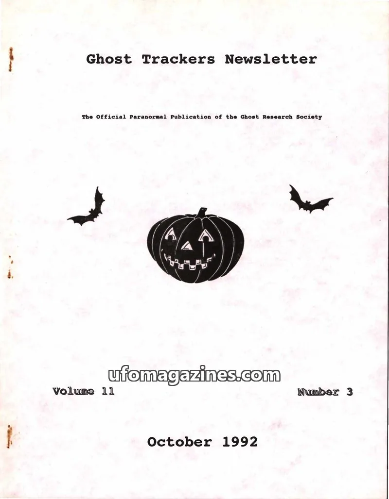 Cover of Ghost Research Society issue Number 3: Ghost Trackers Newsletter