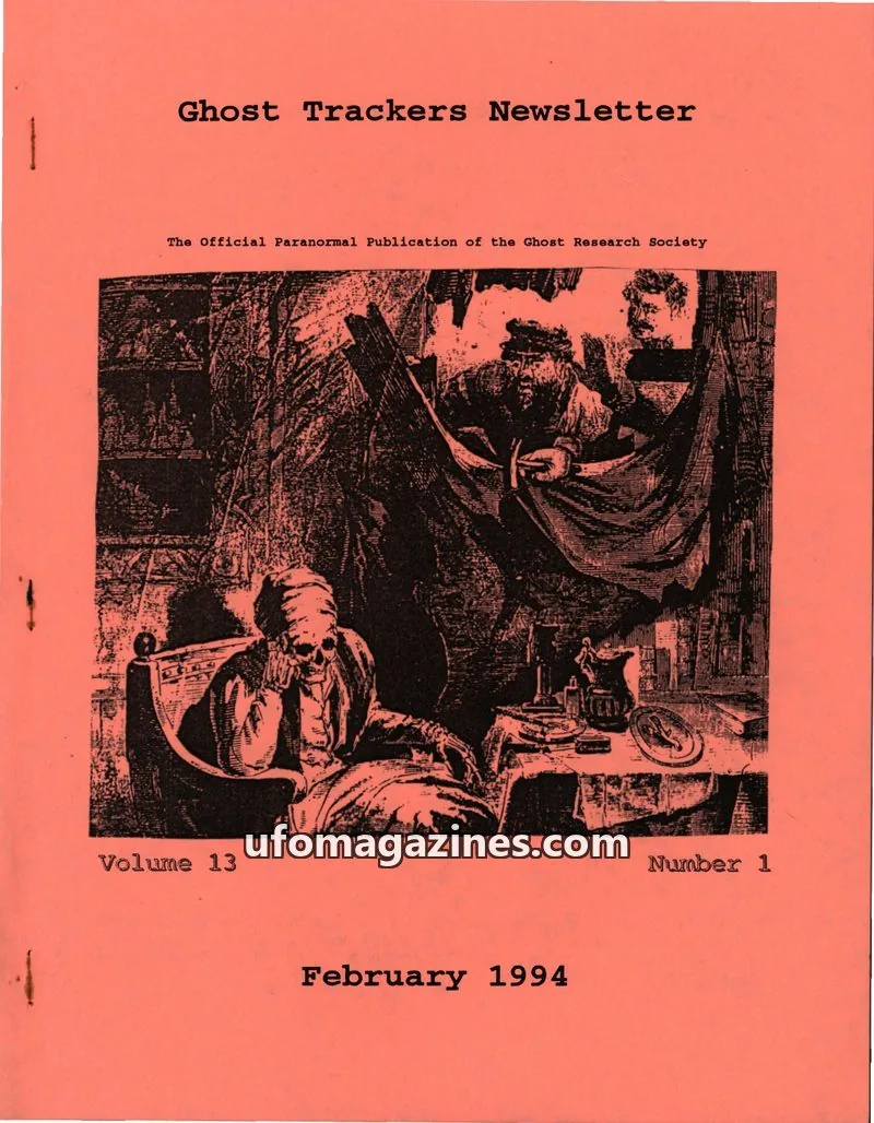 Cover of Ghost Research Society issue 1: Ghost Trackers Newsletter