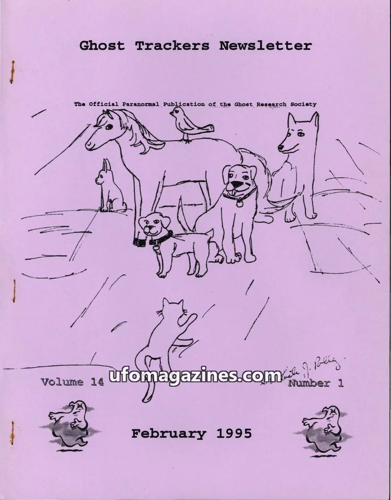 Cover of Ghost Research Society issue 1: Ghost Trackers Newsletter