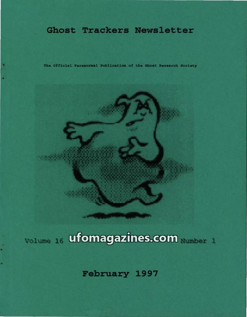 Cover of Ghost Research Society issue 1: Ghost Trackers Newsletter