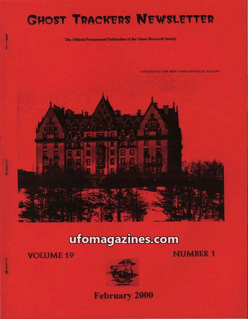 Cover of Ghost Research Society issue NUMBER 1: GHOST TRACKERS NEWSLETTER