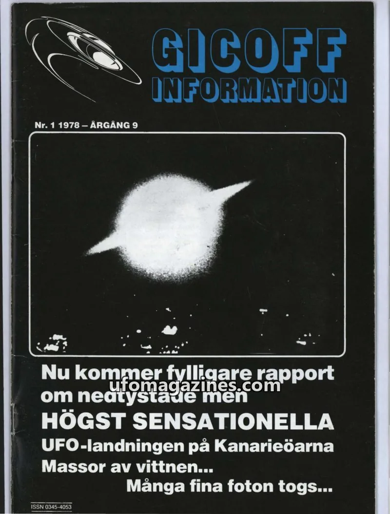 Cover of GICOFF issue Nr. 1: GICOFF INFORMATION