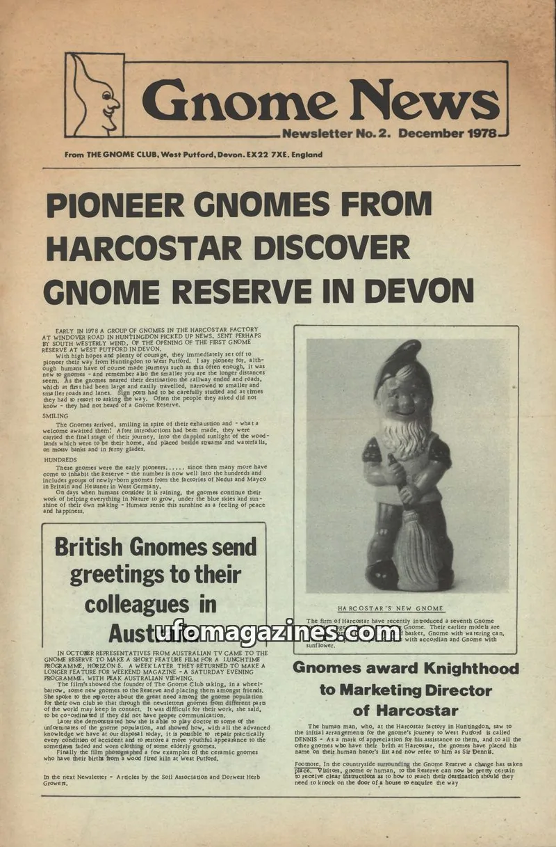Cover of Gnome News (Ann Atkin) issue No. 2: Gnome News