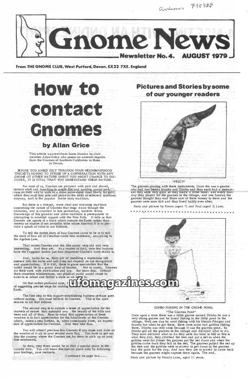 Cover of Gnome News (Ann Atkin) issue No. 4: Gnome News