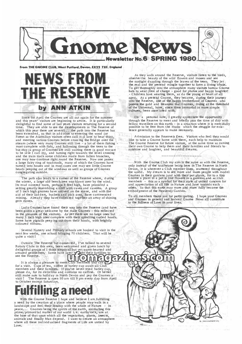 Cover of Gnome News (Ann Atkin) issue No. 6: Gnome News