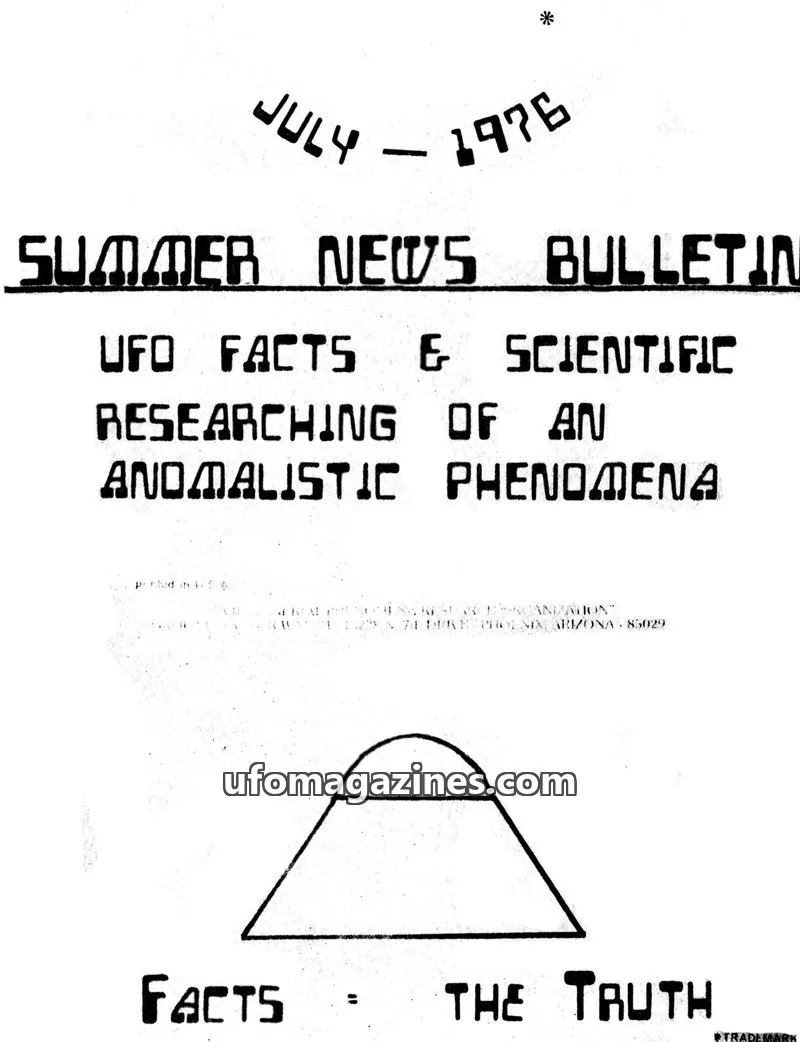 Cover of GSW issue JULY 1976: SUMMER NEWS BULLETIN