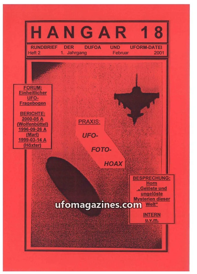 Cover of Hangar 18 (Christian Czech) issue Heft 2: HANGAR 18