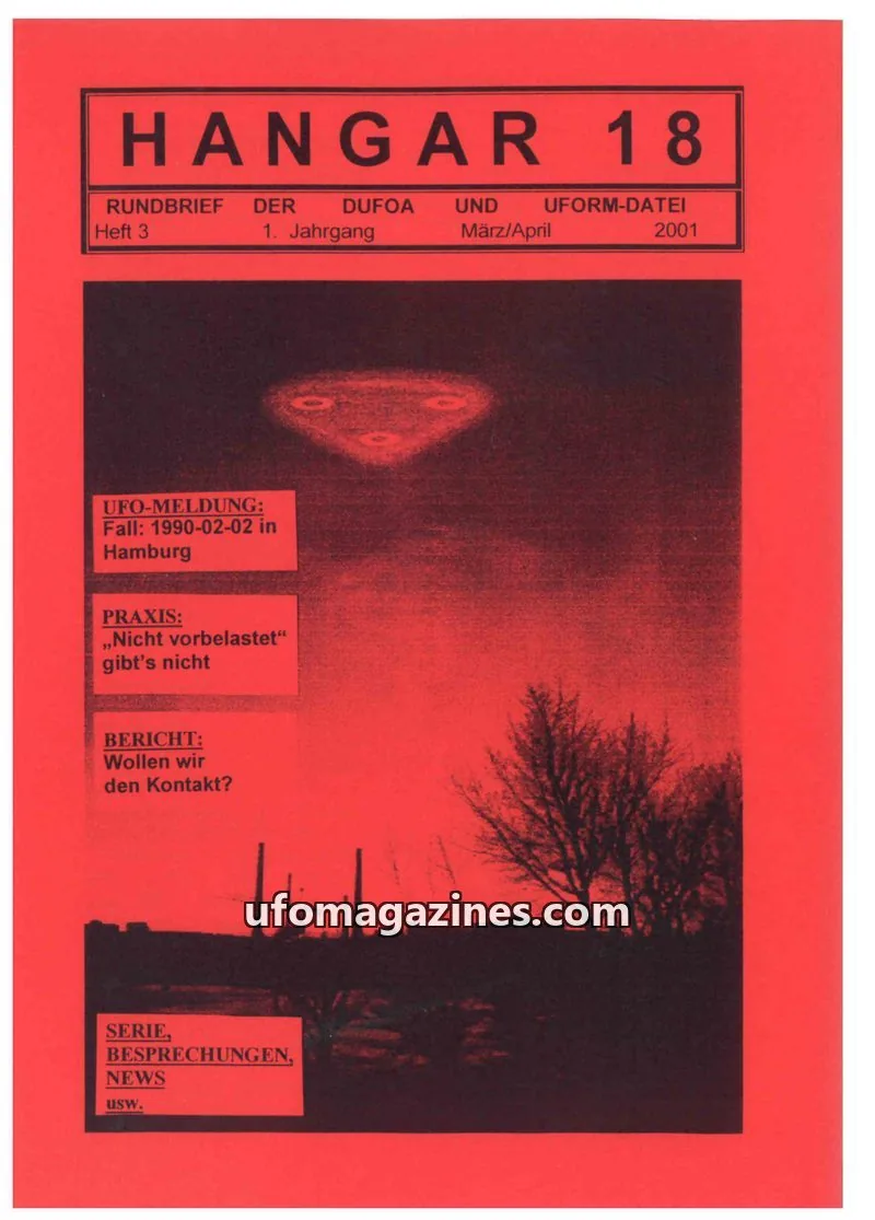 Cover of DUFOA issue 3: HANGAR 18