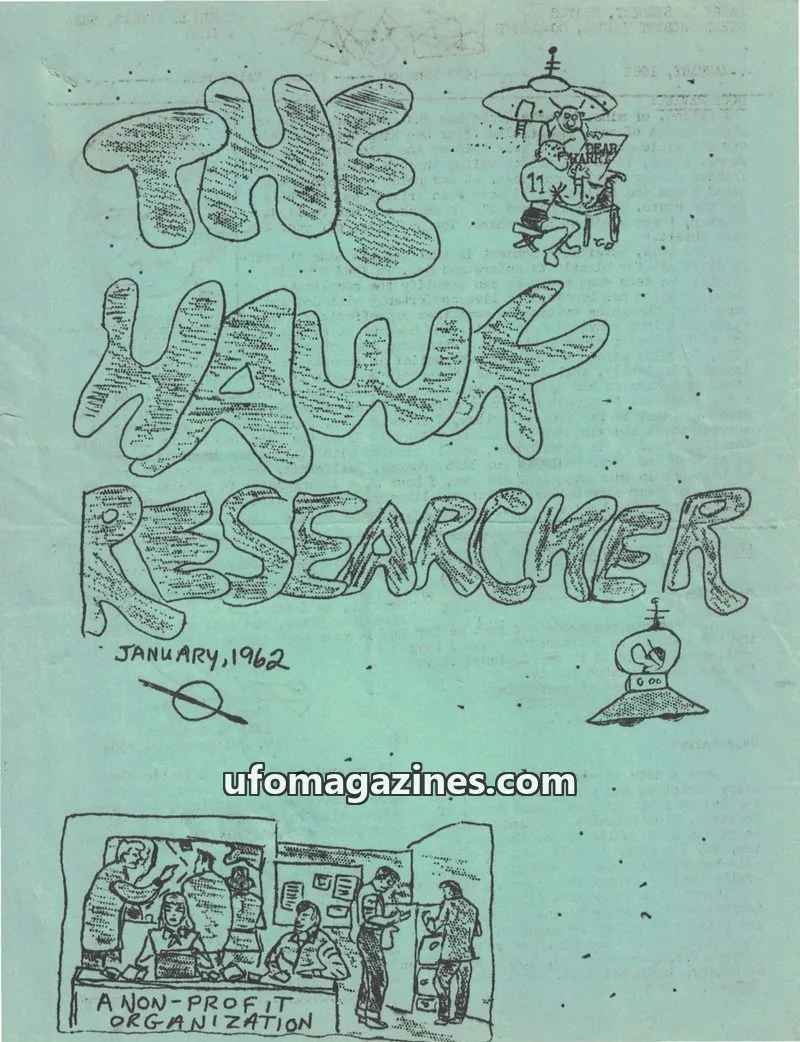 Cover of HAWK RESEARCH SOCIETY issue January: THE HAWK RESEARCHER