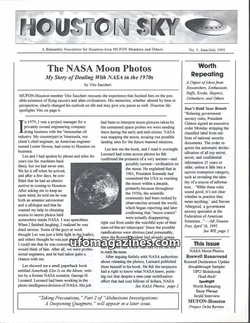 Cover of Houston Sky issue No. 5: Houston Sky