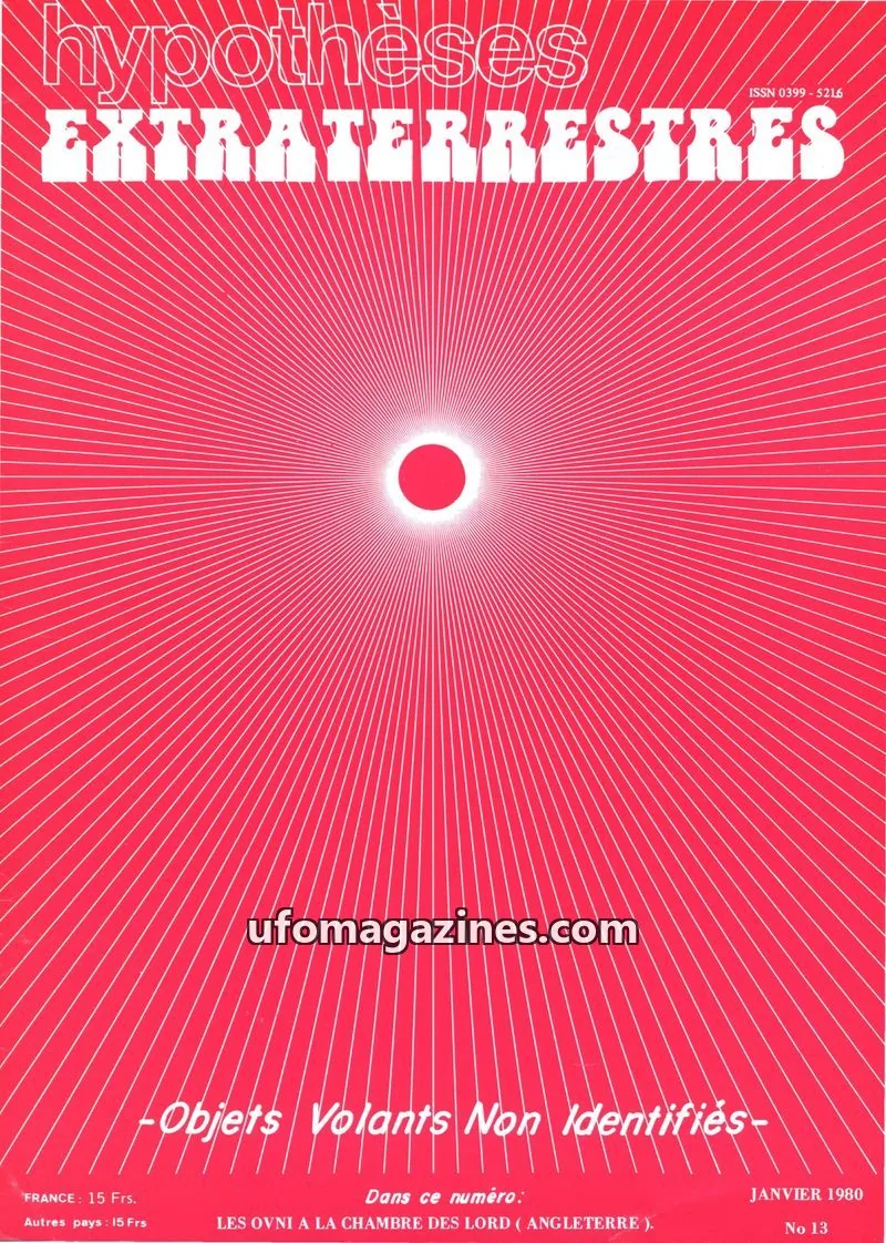 Cover of Hypotheses Extraterrestres (GEOS) issue No 13: hypothèses EXTRATERRESTRES