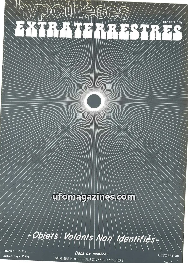 Cover of Hypotheses Extraterrestres (GEOS) issue 16: hypothèses EXTRATERRESTRES
