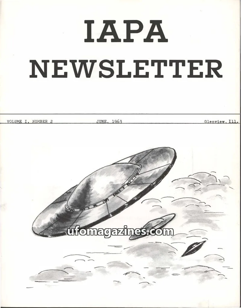 Cover of IAPA Newsletter (Illinois Aerial Phenomena Agency) issue VOLUME I. NUMBER 2: IAPA NEWSLETTER