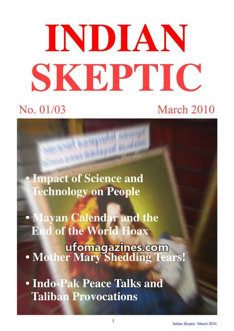 Cover of Indian Skeptic issue 01/03: INDIAN SKEPTIC