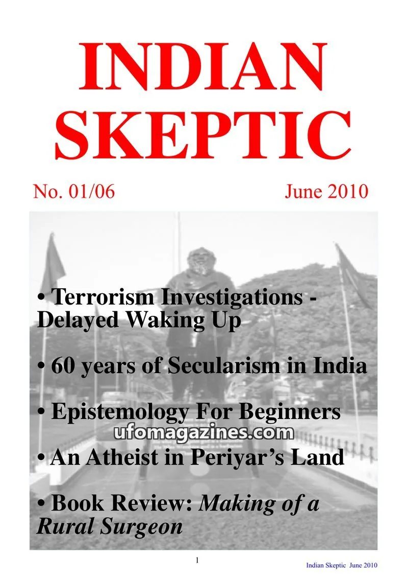 Cover of Indian Skeptic issue 01/06: INDIAN SKEPTIC