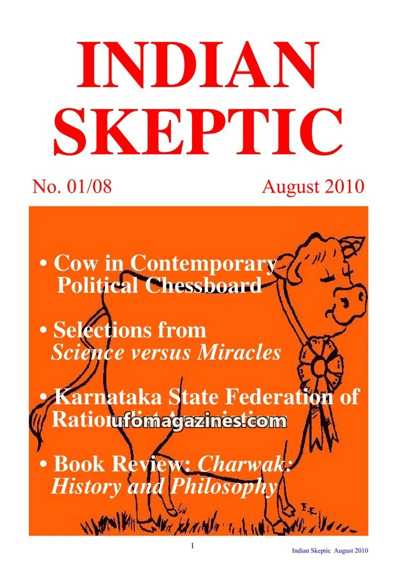 Cover of Indian Skeptic issue 01/08: INDIAN SKEPTIC