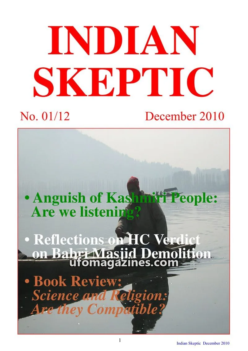 Cover of Indian Skeptic issue 01/12: INDIAN SKEPTIC