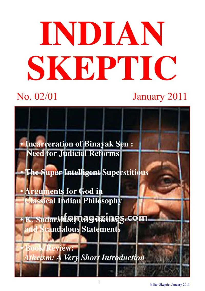 Cover of Indian Skeptic issue 02/01: INDIAN SKEPTIC
