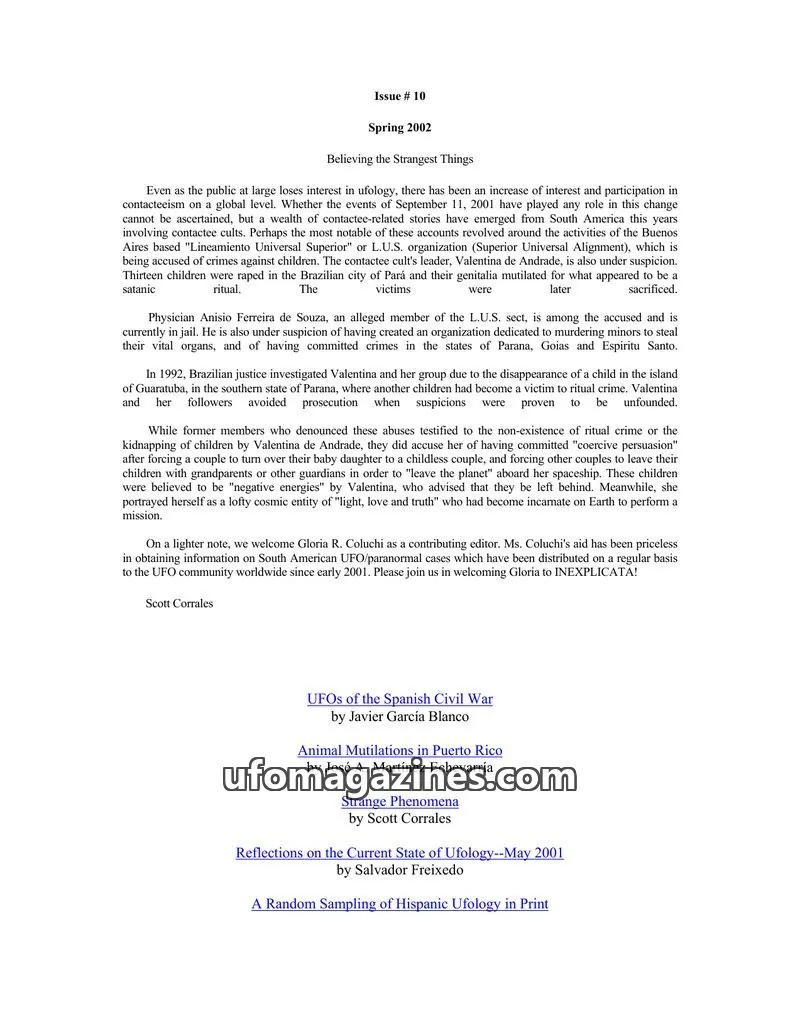 Cover of INEXPLICATA issue 10: INEXPLICATA