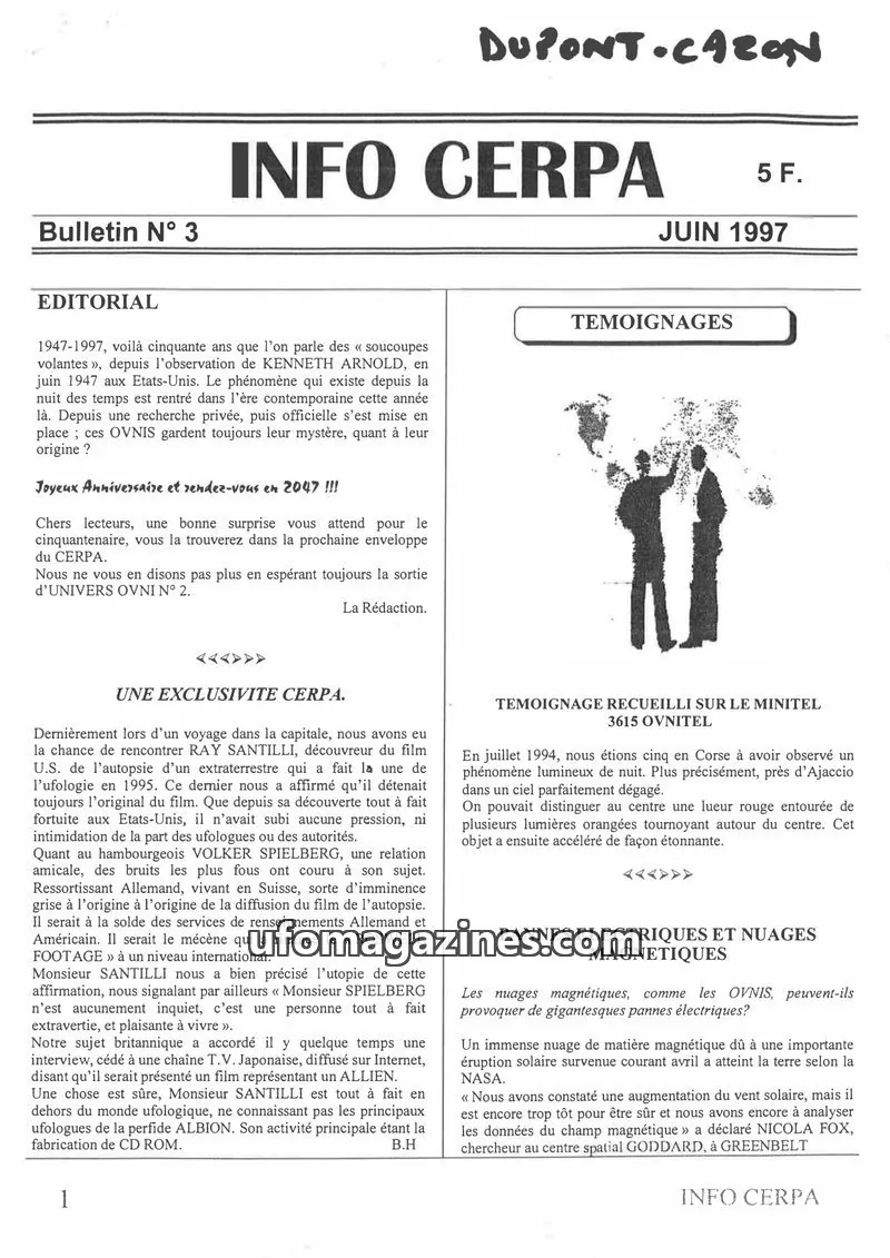 Cover of CERPA issue 3: INFO CERPA
