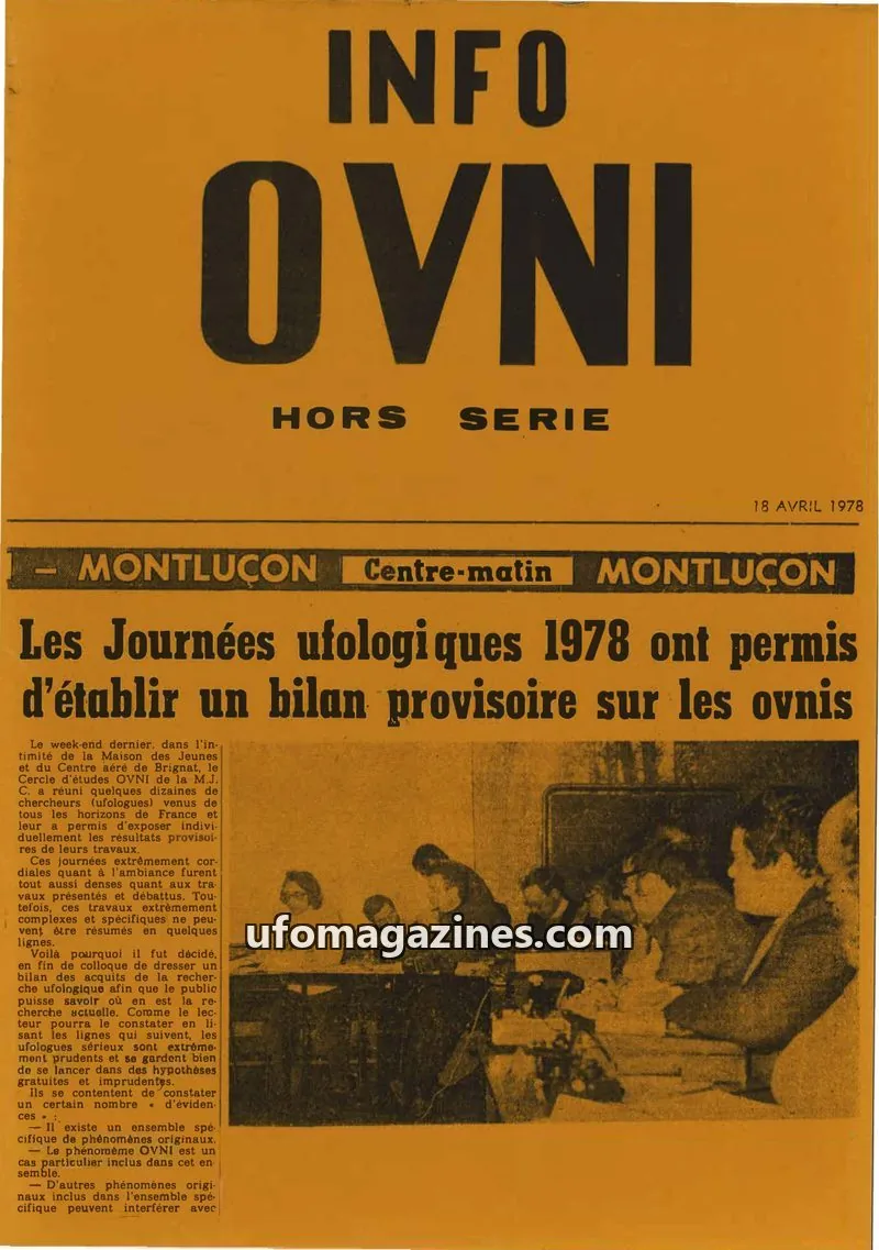 Cover of Info OVNI issue 18 AVRIL 1978: INFO OVNI HORS SERIE