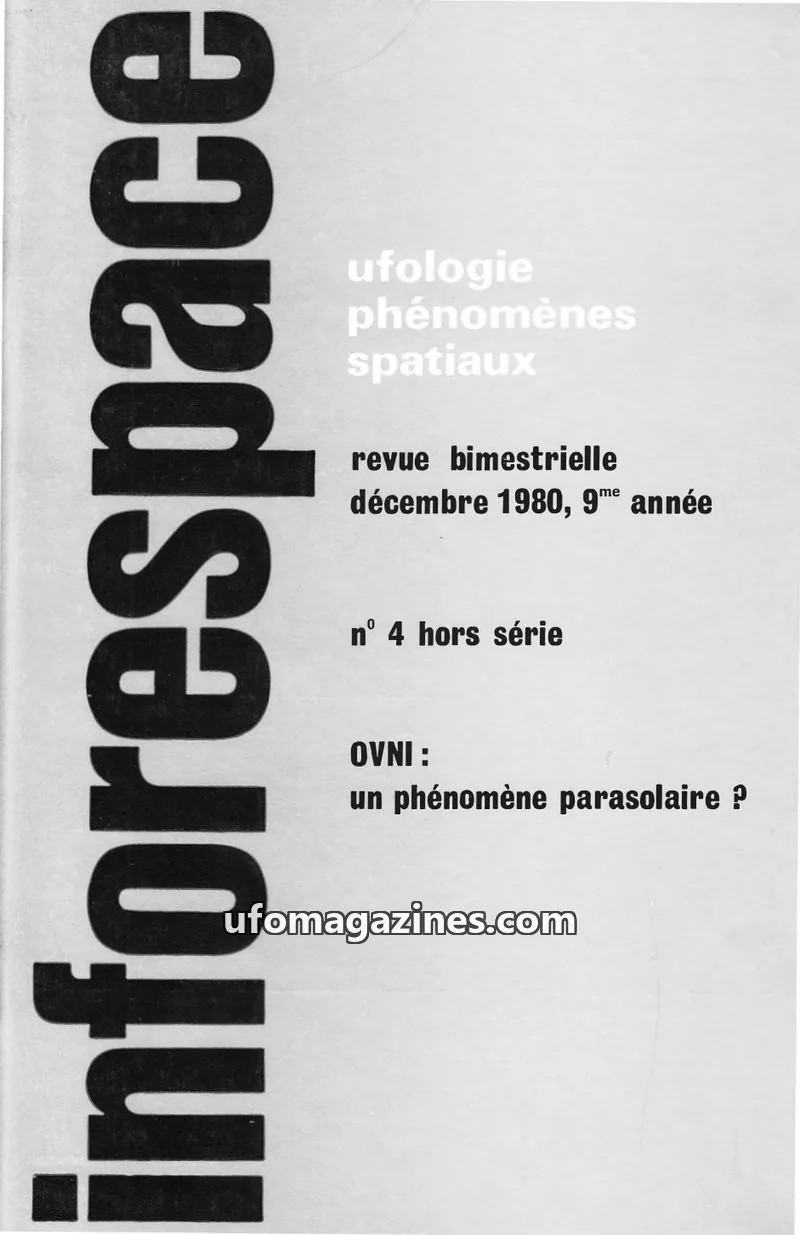 Cover of SOBEPS issue 4 hors série: Inforespace