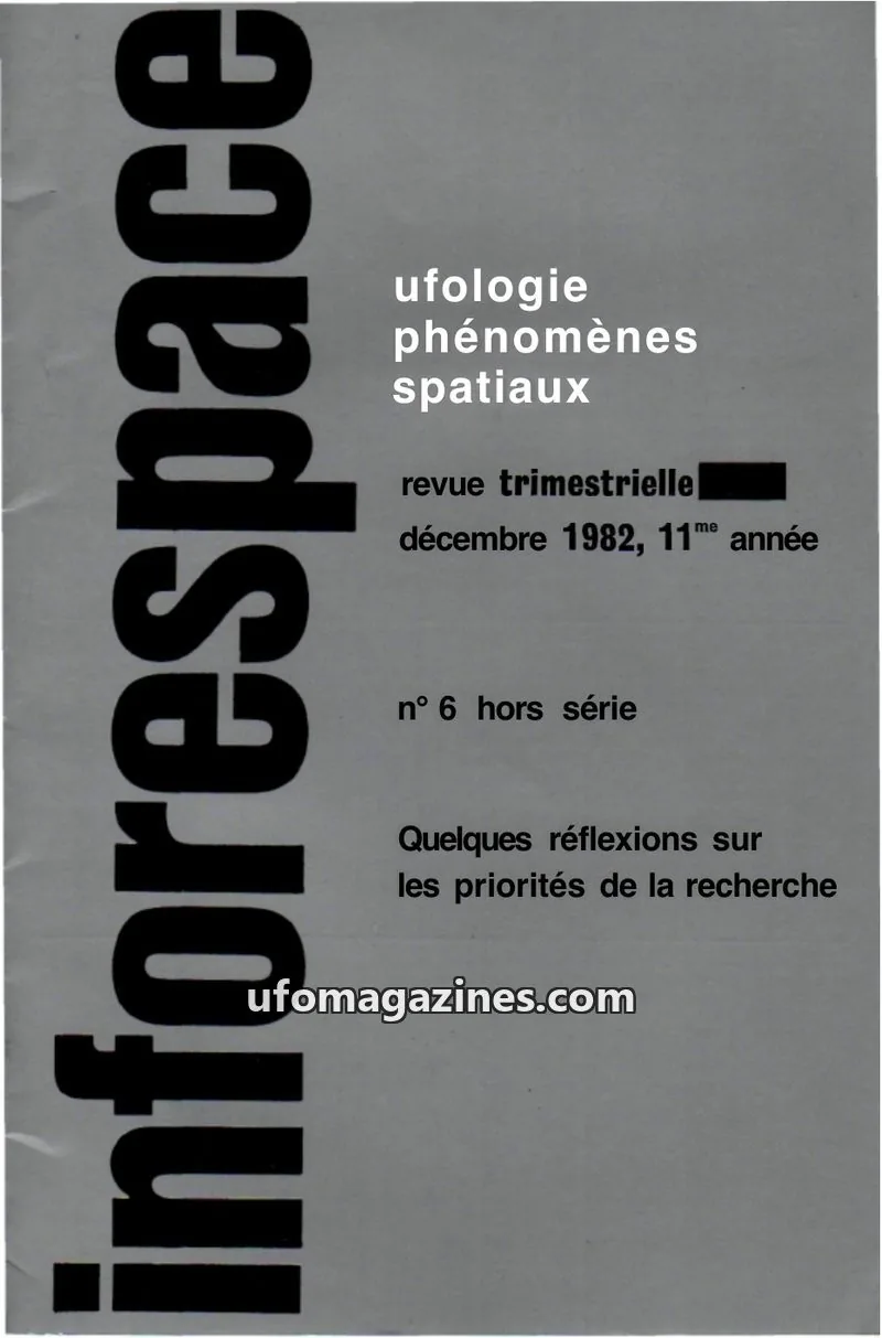 Cover of SOBEPS issue 6 hors série: inforspace
