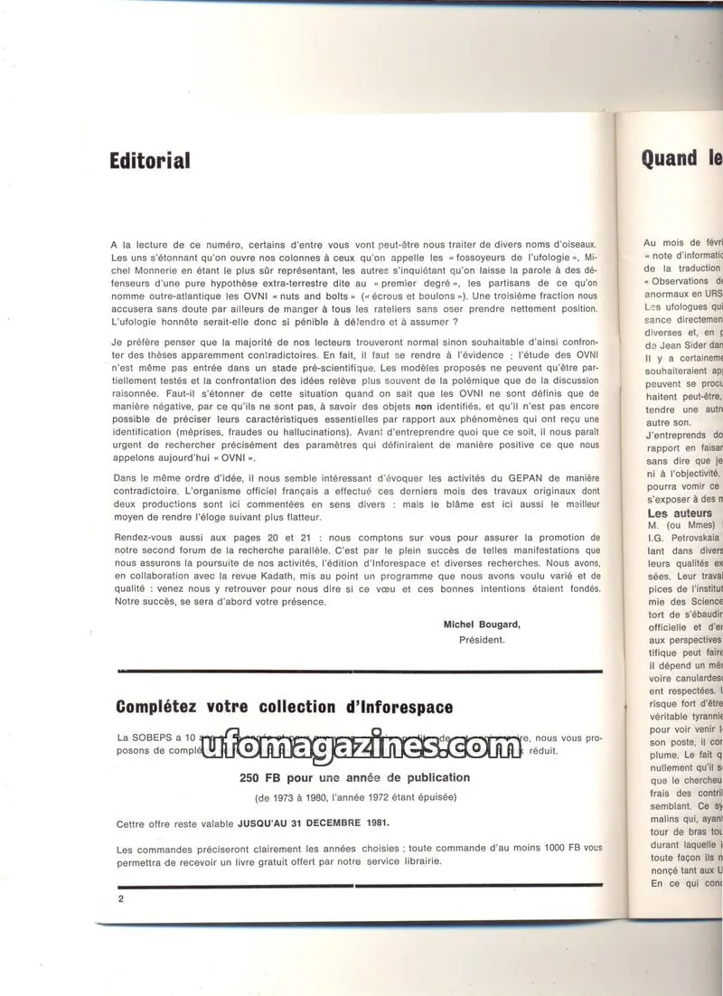 Cover of SOBEPS issue 2: Inforespace