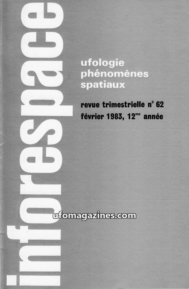 Cover of SOBEPS issue 62: Inforespace