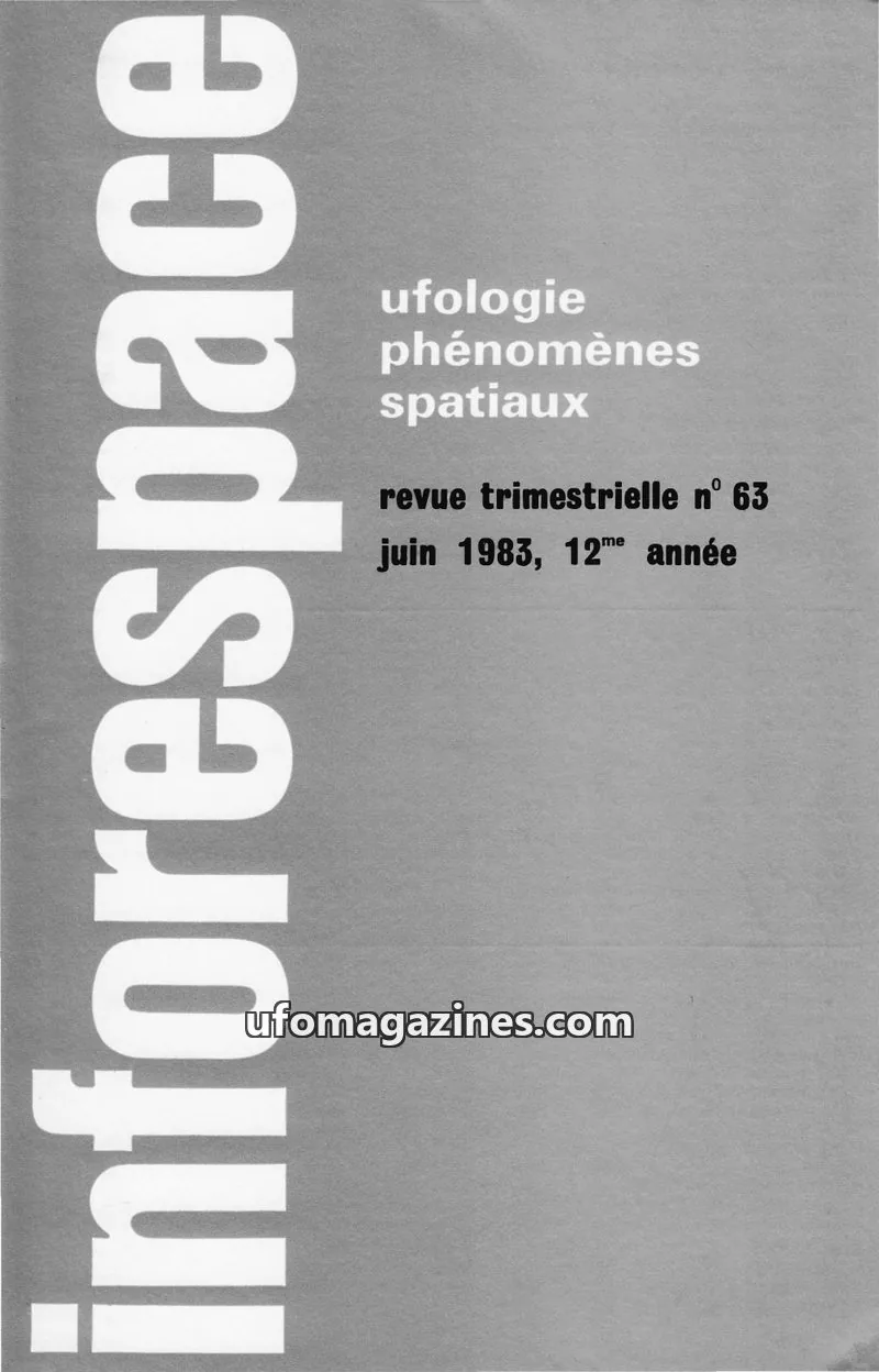 Cover of SOBEPS issue 63: inforespace