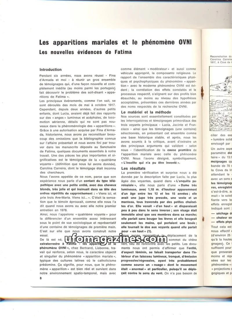 Cover of Inforespace issue 8: Les apparitions mariales et le phénomène OVNI