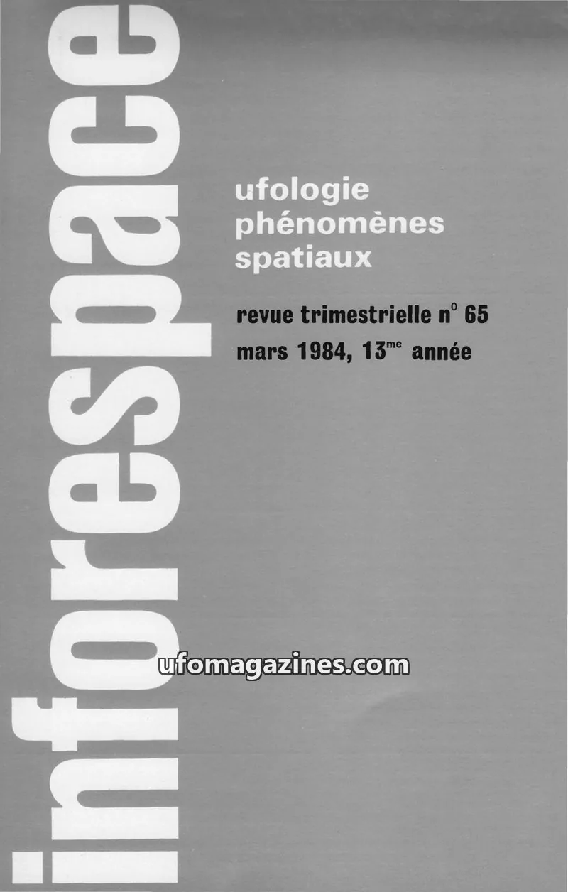 Cover of SOBEPS issue 65: inforespace