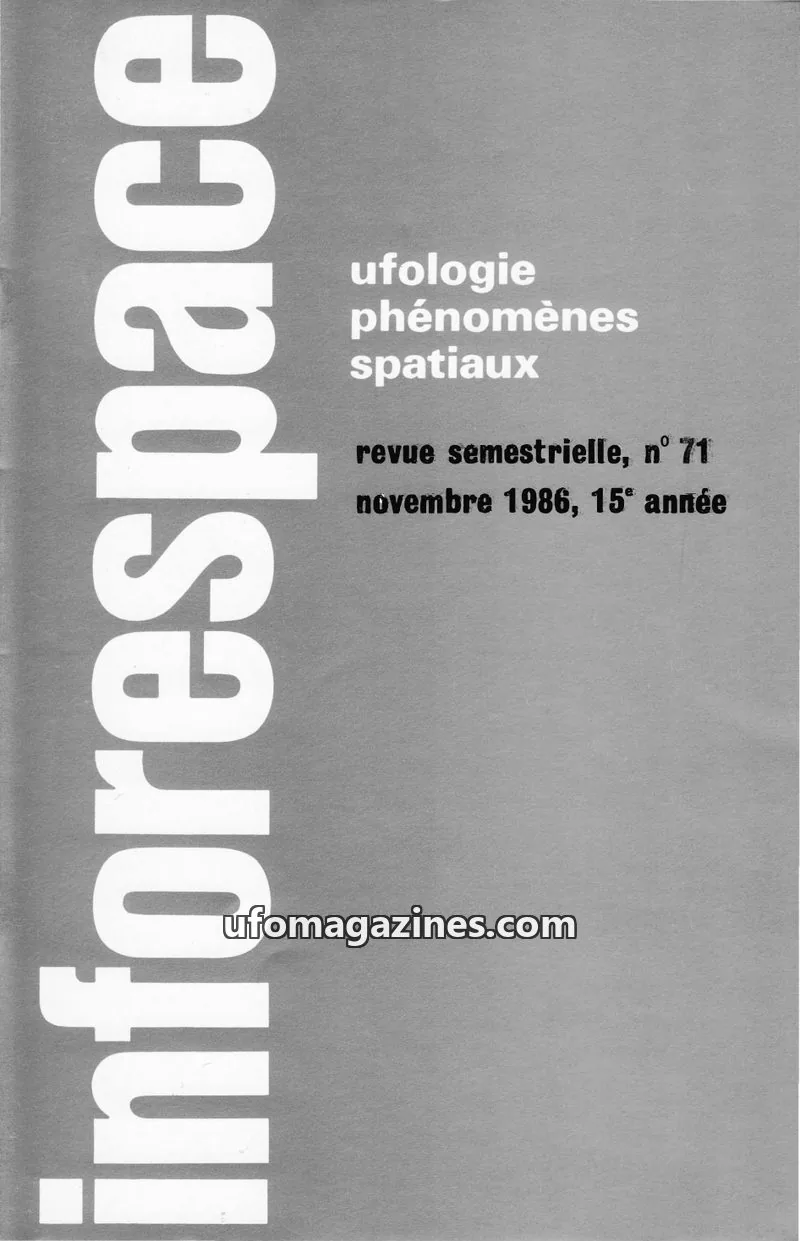 Cover of SOBEPS issue 71: inforespace