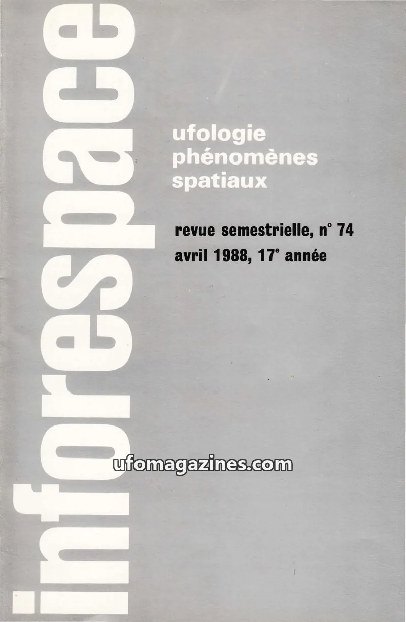 Cover of SOBEPS issue 74: inforespace
