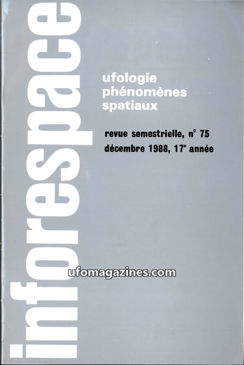 Cover of SOBEPS issue 75: inforespace