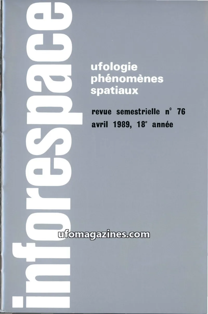 Cover of SOBEPS issue 76: Inforespace