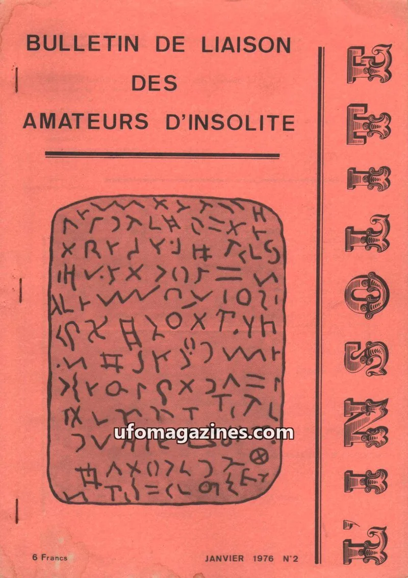 Cover of Insolite (Macon) issue N°2: BULLETIN DE LIAISON DES AMATEURS D'INSOLITE