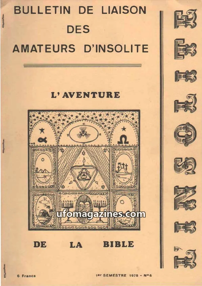 Cover of Insolite (Macon) issue N°6: BULLETIN DE LIAISON DES AMATEURS D'INSOLITE
