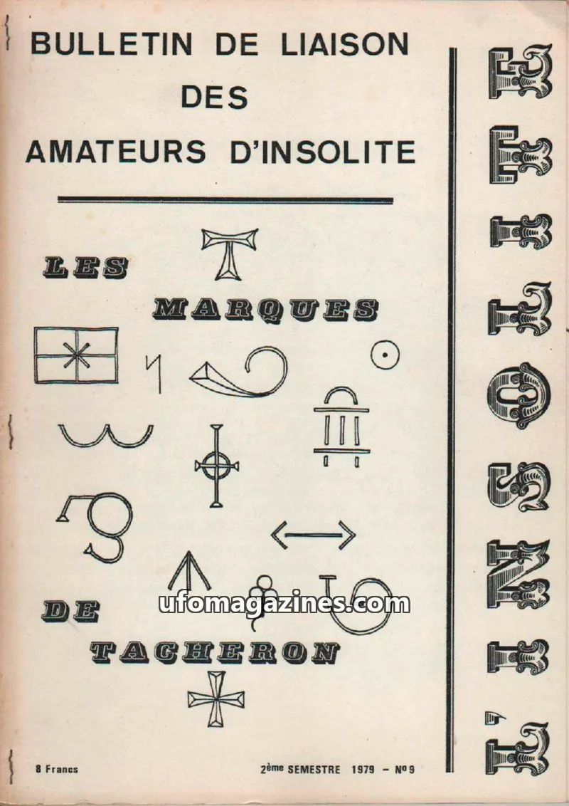 Cover of L' Association sans but lucratif « LES AMATEURS D'INSOLITE » issue No 9: BULLETIN DE LIAISON DES AMATEURS D'INSOLITE