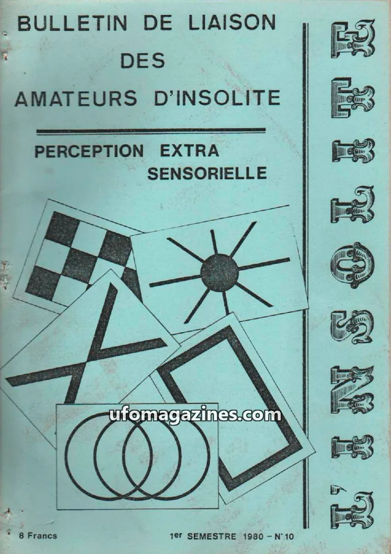 Cover of Association sans but lucratif « LES AMATEURS D'INSOLITE » issue N°10: BULLETIN DE LIAISON DES AMATEURS D'INSOLITE